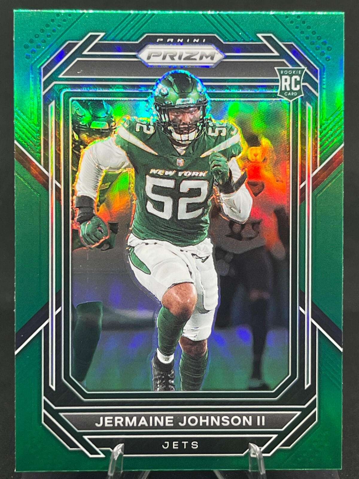 2022 Panini Jermaine Johnson II GREEN PRIZM #375 New York Jets Rookie RC