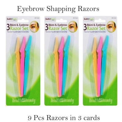 HEATH & BEAUTY 3/6/9/12 Augenbrauen Rasiermesser Set Trimmer Klinge Gesichtshaarentferner Shaper Rasierer Damen