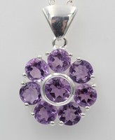 Edler 2,53 Carat Amethyst AnhäNger 925 Silber Violetter Edelstein Top Collier