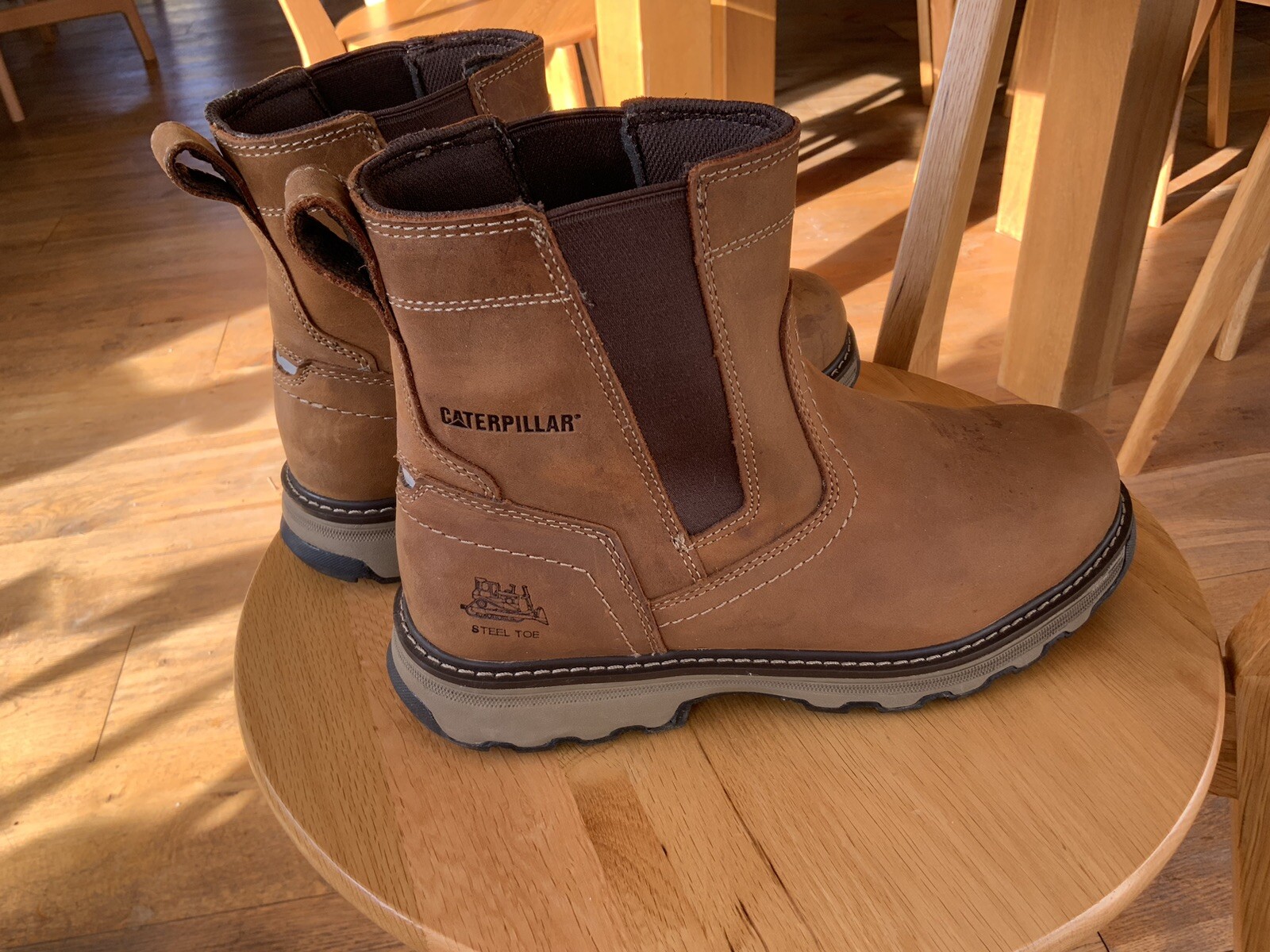 caterpillar mens cat boots size 9 Work Boot Steel toe Cap eBay