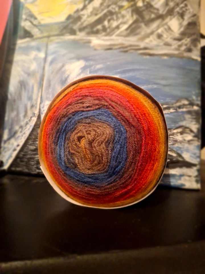 Mandala Lion Brand Yarn Thunderbird 590 yds. 5.3 oz. Multicolor Skein  - Image 2 of 3