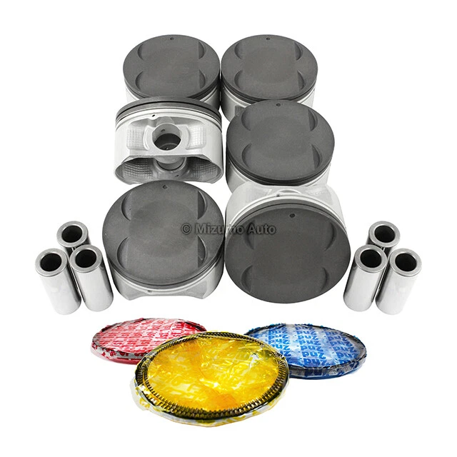 Pistones con anillos aptos para 07-09 Mitsubishi 3.0L V6 SOHC 24v Foto 2 de 3