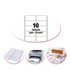 100-4000 Sheets 10 UP 2" x 4" Shipping Mailing Address Labels Adhesive Premium