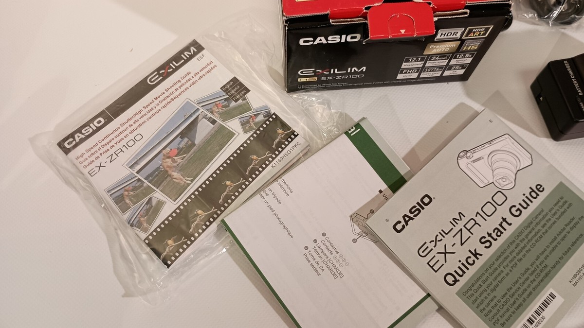 Casio EXILIM EX-ZR100 12.1 MP Digital Camera - Black for sale