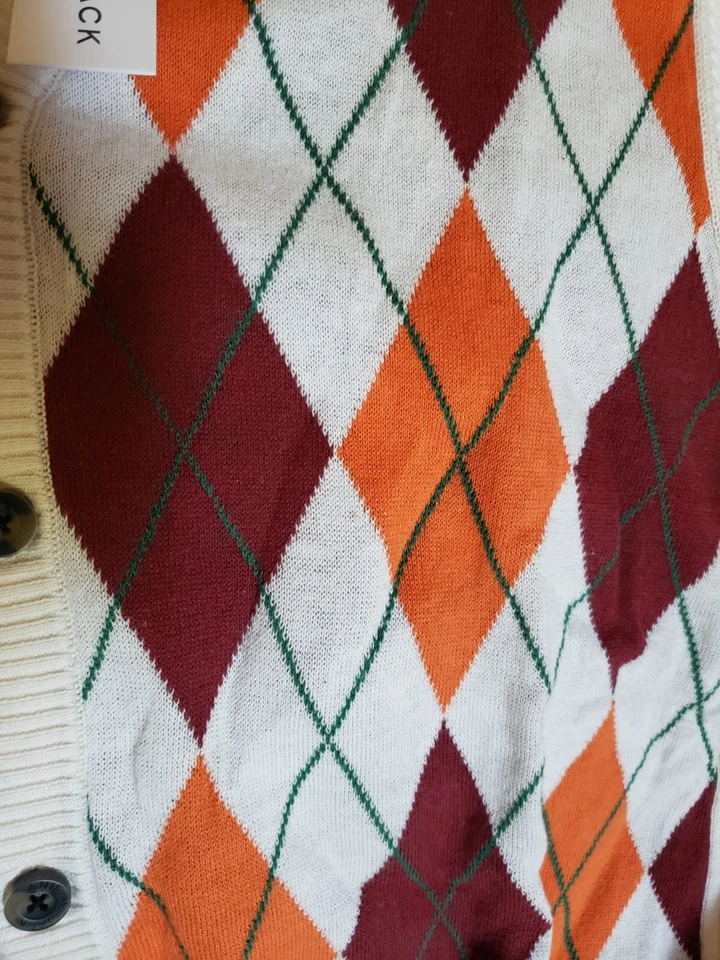 Suéter Cárdigan Janie And Jack Boy Talla 18 The Idyllwild Argyle Nuevo con Etiquetas Foto 2 de 4