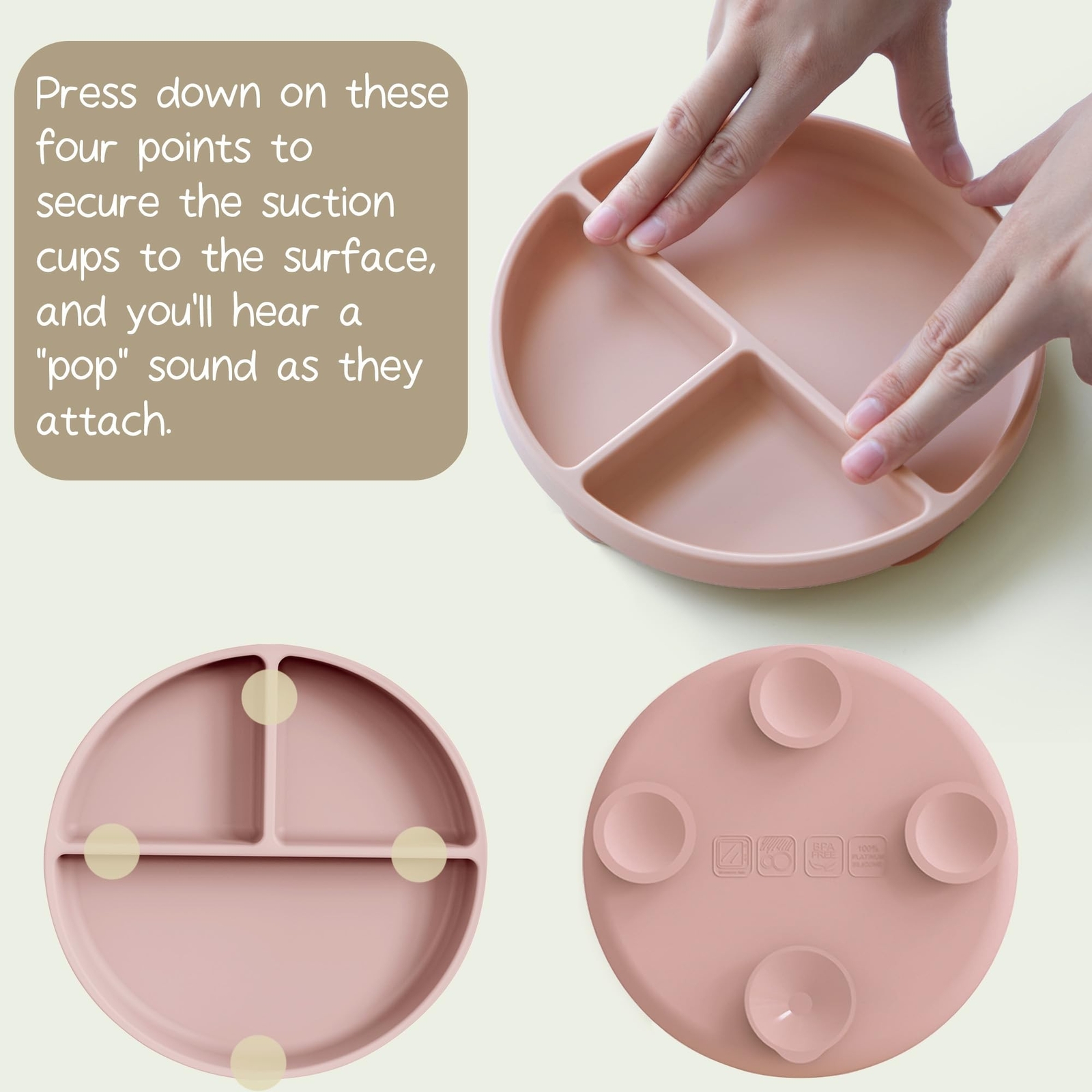 Moonkie Suction Plates for Baby | 100% Silicone BPA-Free Baby Plate... Fast Ship