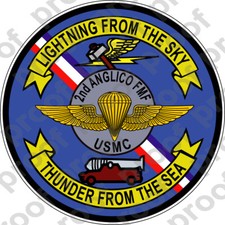 STICKER USMC UNIT  2nd Anglico ooo USMC Lisc  20187
