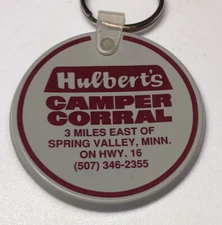 Spring Valley MN Hulbert’s Camper Corral RV Trailer Minnesota Keychain Key Ring