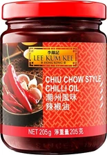 Lee Kum Kee Chiu Chow Chili Oil Glass Bottle 7.2 Ounce (Pack of 4) Exp: 11-2026
