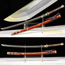 Full Tang Japanese Tachi Samurai Katana Sword T10 Steel Sharp Blade Brass #1022