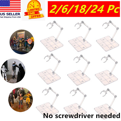 2/6/18/24 Pc HG144 Action Figure Display Holder Base Doll Model Support Stand