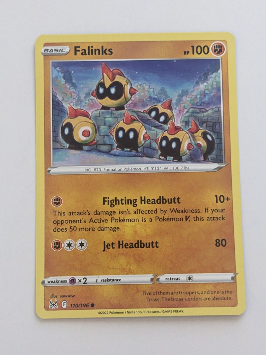 falinks pokemon card price V (Full Art) Fighting / 110 / Basic Attack 1 Pokemon Trading Card Game Sword
