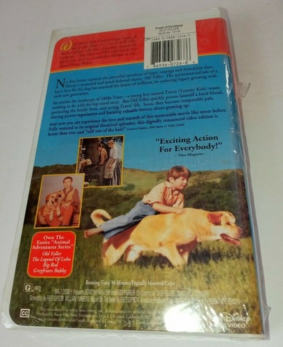 Walt Disney Old Yeller VHS New Sealed Fully Restored Edition - Picture 2 of 9
