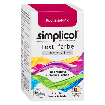 SIMPLICOL textile dye expert fuchsia pink 150 g color also for wool & silk