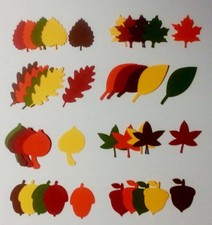 AUTUMN FALL LEAVES LOT OF 200 CONFETTI DIE CUTS EMBELLISHMENTS SCRAPBOOKING 571