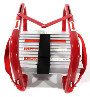 Fire Escape Ladder 15FT, 2-Story Emergency Ladder with Anti-Slip Rungs, for Home