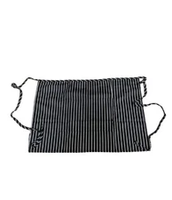 DELTA Plus FAME FABRICS Half Bistro Chalk Strip Black/White OS BRAND NEW