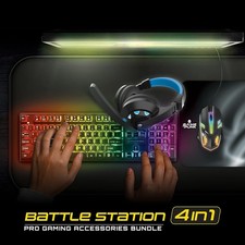 GAMEPUNK Pro Gaming PC Accessory Bundle: Mouse, Keyboard, Headset  Pad