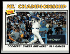 2026 Topps Heritage NL Championship Dodgers Sweep Brewers in 4 Games #277
