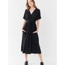 Urban Outfitters Dolman Sleeve 2 Pocket Women's XS Wrap Midi Dress with Tie Belt