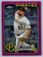 2024 Topps Chrome David Bednar #60 Pink Refractor Pittsburgh Pirates MLB USA