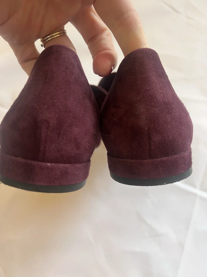 Vince D'Orsay Flats Womens Purple Suede Pointy Toe Casual Shoes Size 8 - Image 2 of 4