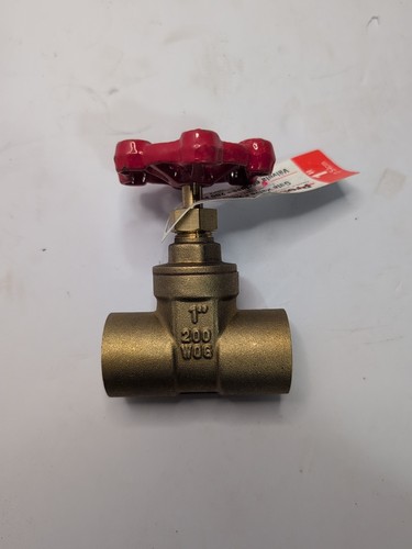 Mueller 1" Brass Gate Valve Solder Sweat Pro Line Series