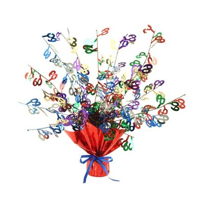 Beistle 60th Gleam N Burst Centerpiece (Multicolor) - Birthday-Age Specific