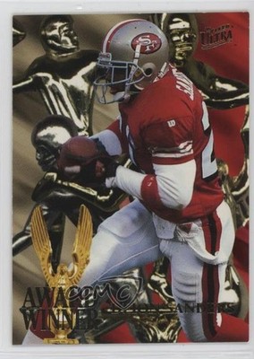 1995 Fleer Ultra Award Winner Deion Sanders #5 HOF 02v3
