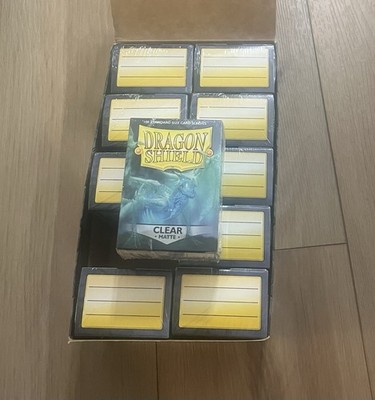 Dragon Shield Matte Clear Standard Size Card Sleeves Display Box Case 1000