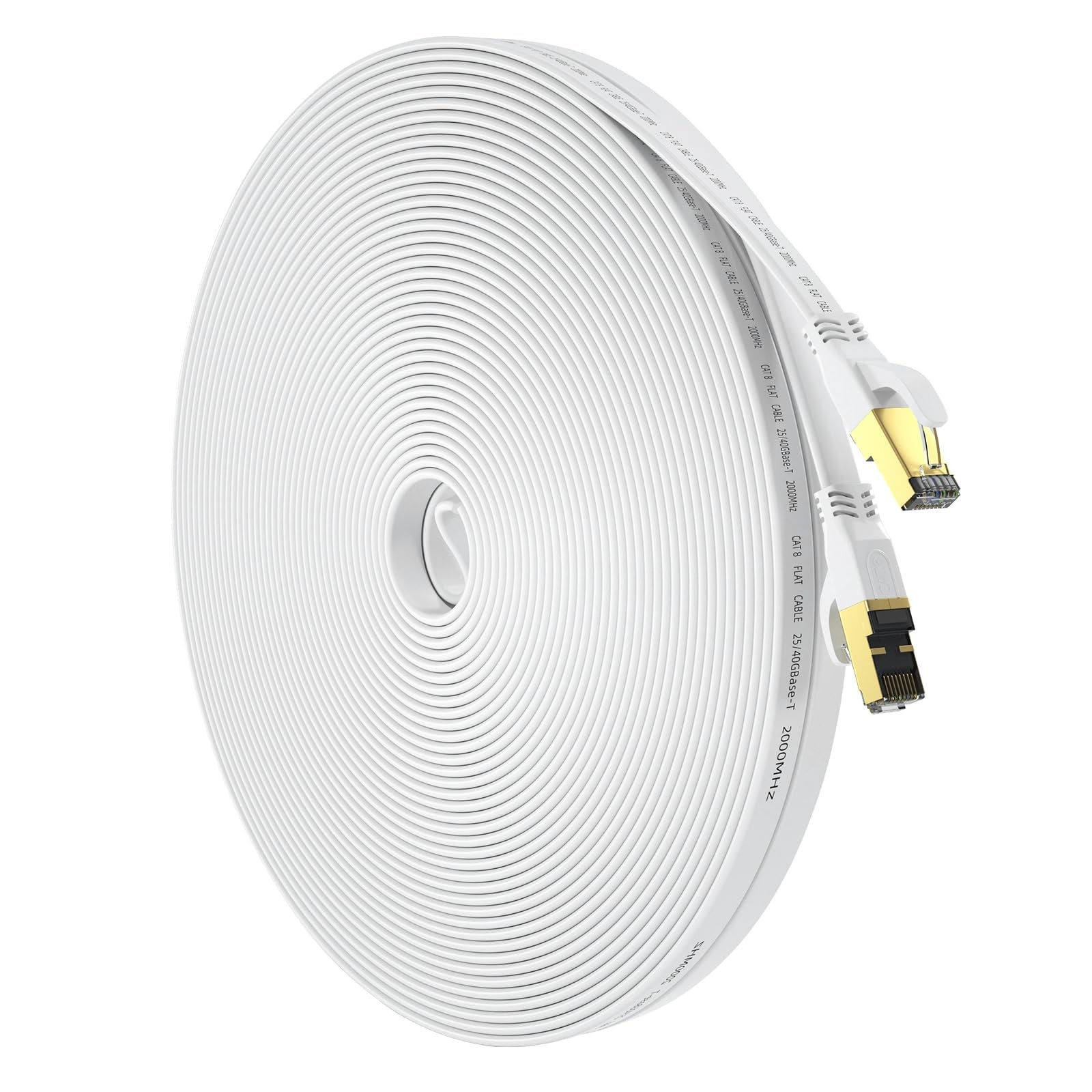 Cat 8 Ethernet Cable 100 FT Heavy Duty High Speed Outdoor Indoor Network LAN Cable