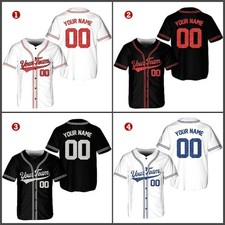 Custom Team Name Number Baseball Jersey Glitter Shirt Fan Uniform Gift