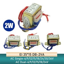 Power Transformer 2W DB-2VA 220V to 6V 9V 12V 15V 18V 24V Output AC Single/Dual