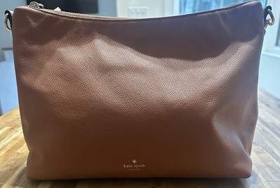 Kate Spade Z1103*  Larchmont Avenue Alena Shoulder Bag Warm Cognac Brown Tan