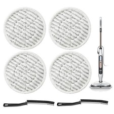 6Pcs Steam Mop Replacement Pads & Scrub Accessories - Vacuum one size, White