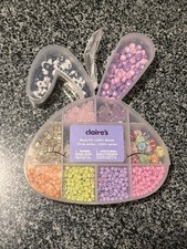 UNOPENED Claire's Bead Kit: Includes 1 000 Beads Bunny Shape Case for Kids