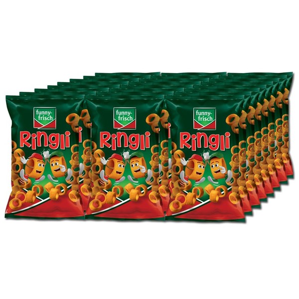 (21,26€/1Kg) Funny Frisch Ringli Paprika, KnabbergebäCk, 24 Beutel Je 35G-image