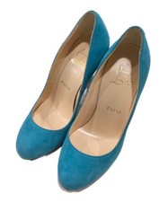 Christian Louboutin Suede Heel Pumps EU35.5 US5.5 Blue