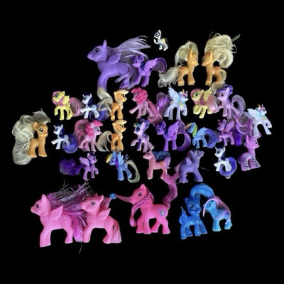 Hasbro My Little Pony Mixed Lot Figures Applejack Pinkie Pie 10+ No Packaging