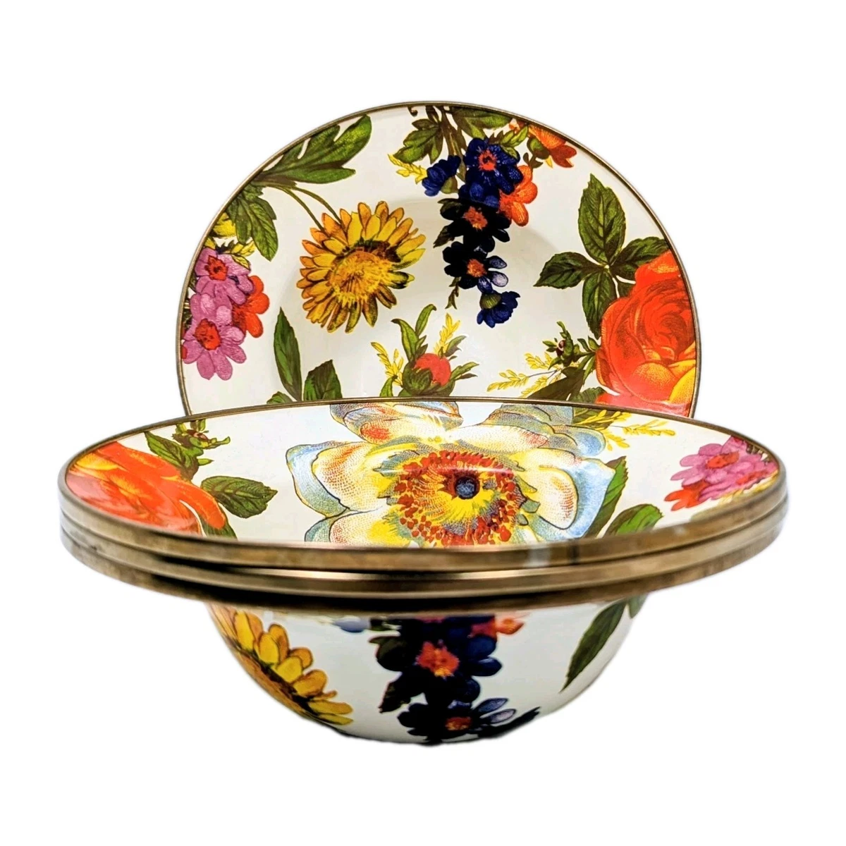 MacKenzie-Childs Enamel Floral Dinnerware Bowls for sale | eBay