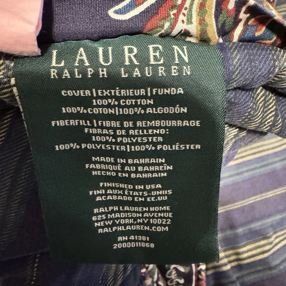 Lauren Ralph Lauren Comforter Full/ Queen Blue Multicolor Paisley  - Image 4 of 4