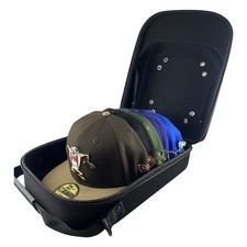 Hat Cap Carrying Carrier Case Handle Fits 6-8 Hats Carry Bag Zipper BLACK