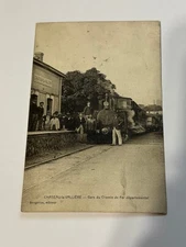 CPA 37 Gare CFD Chateau la vallière avec grue Chemins Fer Départemantaux - RARE