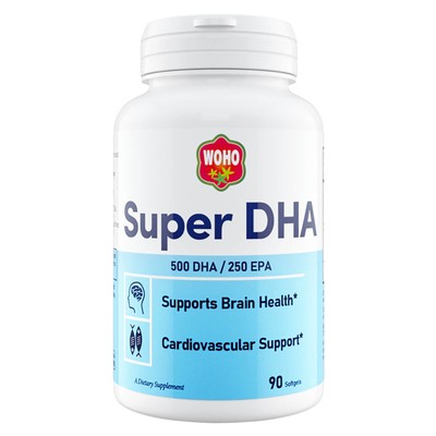 Woho Super DHA 90 Softgels, Support Brain and Cardiovascular Health