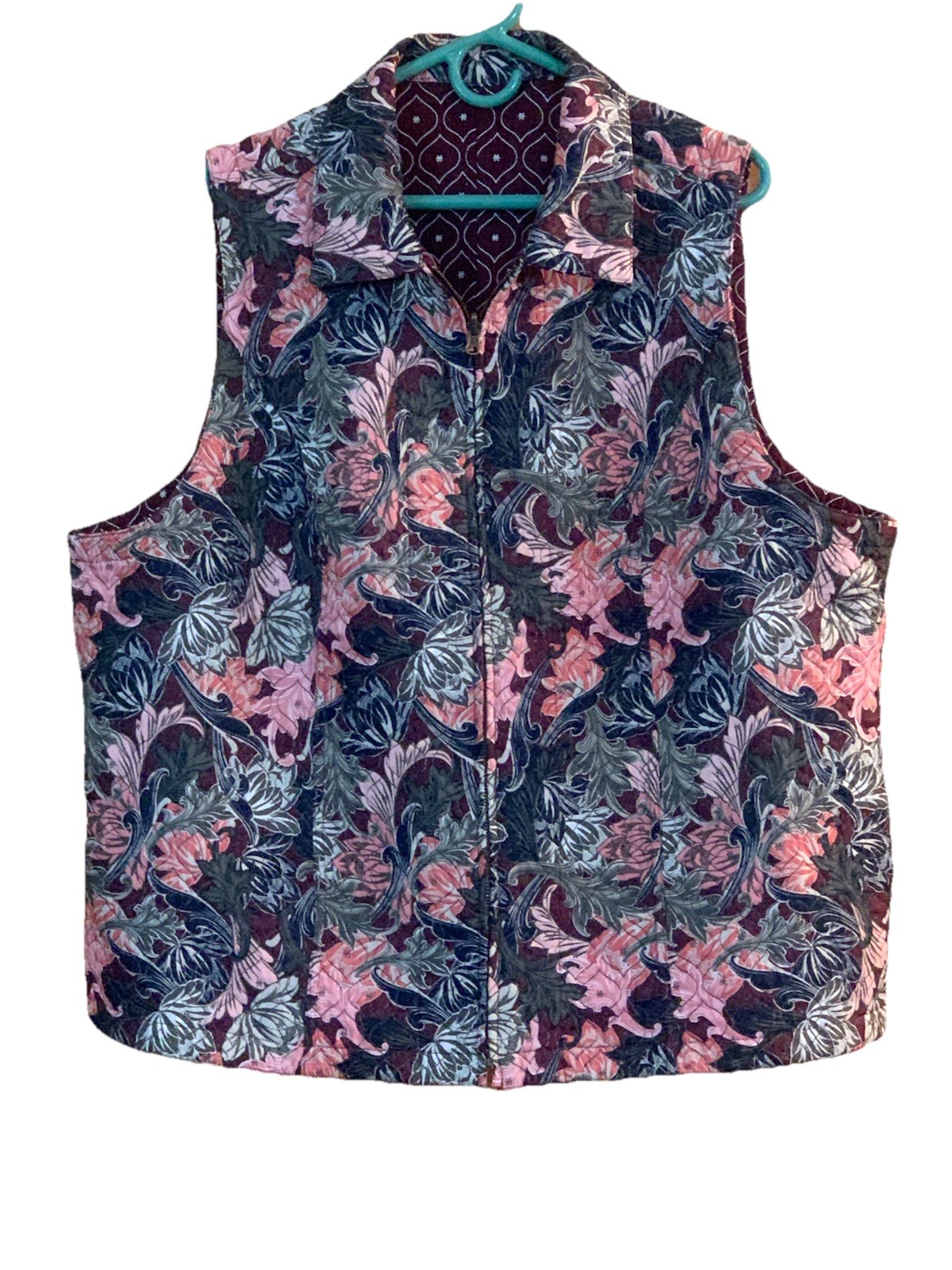 Vest Reversible Cotton Full Zip Size 3XL Woman’s New-image