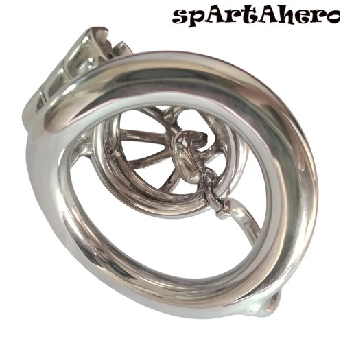 Anillo de jaula de castidad masculina de acero inoxidable - jaula de bloqueo de jaula de metal dispositivo de castidad PA - Imagen 2 de 8