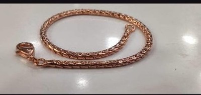 Handmade Rose Gold Woven Chain Necklace   Unisex Copper Alloy Rope Chain Fashion