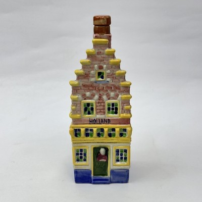 Mill's Aprikosenschnaps Flasche Holländisches Kanalhaus Keramik Dekanter Holland Vintage
