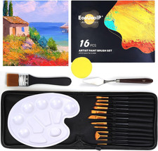 15-teiliges Acryl Pinselset mit Palette Schwa...