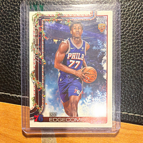 Topps Holiday 2025 VJ Edgecombe Philadelphia 76ers #H163 RC Rookie